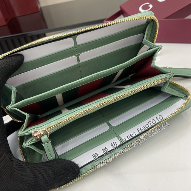 Gucci專櫃古馳最新款拉鏈錢包男女款長夾錢包 jh2766型號：819122